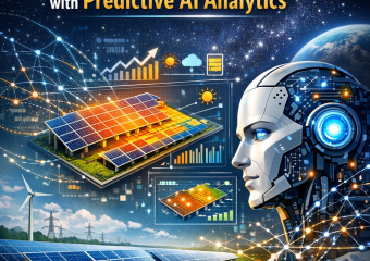 Graph showing increased solar system efficiency using predictive AI analytics.
