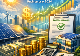 Graph showing upward trends in commercial solar financing for businesses in 2024.