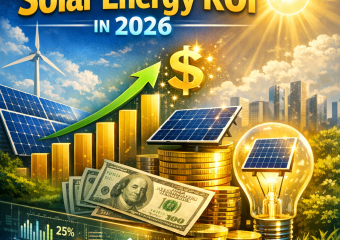 Graph depicting the rising financial returns on solar energy investments from 2021 to 2026.